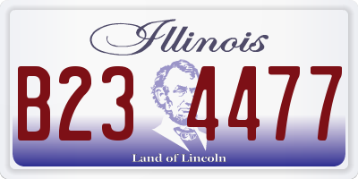 IL license plate B234477