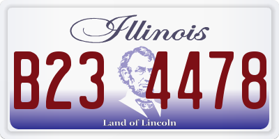 IL license plate B234478