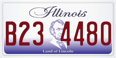 IL license plate B234480