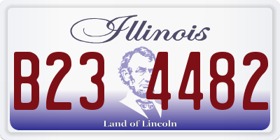 IL license plate B234482