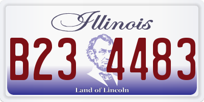 IL license plate B234483