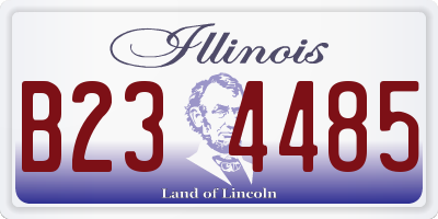IL license plate B234485