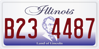 IL license plate B234487