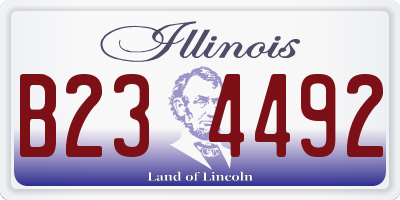 IL license plate B234492