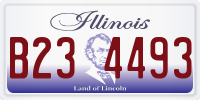 IL license plate B234493
