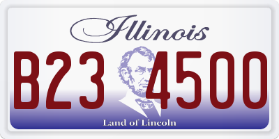 IL license plate B234500