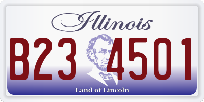 IL license plate B234501