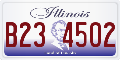 IL license plate B234502