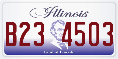 IL license plate B234503