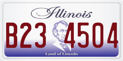 IL license plate B234504