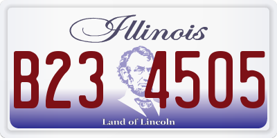 IL license plate B234505