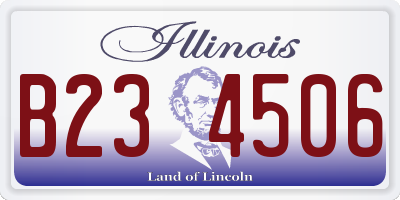 IL license plate B234506