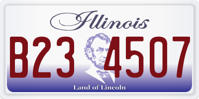 IL license plate B234507