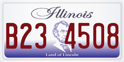 IL license plate B234508