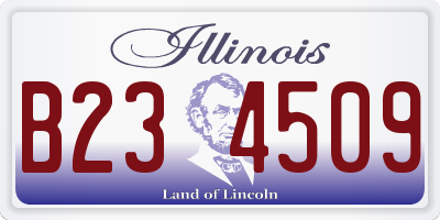 IL license plate B234509