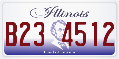 IL license plate B234512