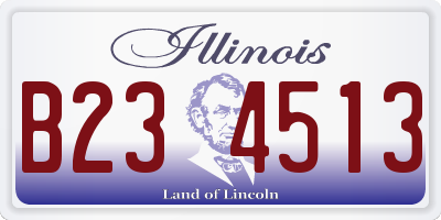 IL license plate B234513