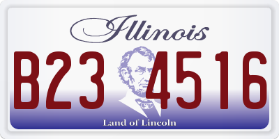 IL license plate B234516