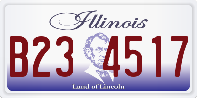 IL license plate B234517