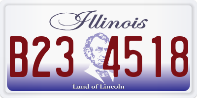 IL license plate B234518