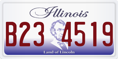 IL license plate B234519