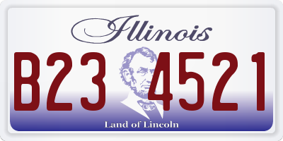 IL license plate B234521