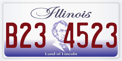 IL license plate B234523