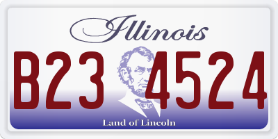 IL license plate B234524