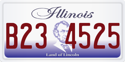 IL license plate B234525