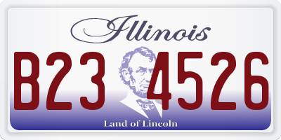 IL license plate B234526