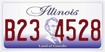 IL license plate B234528