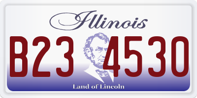 IL license plate B234530