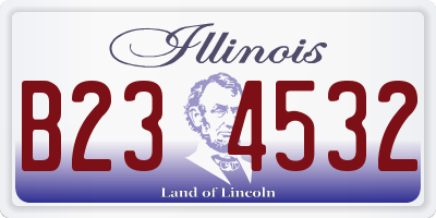 IL license plate B234532