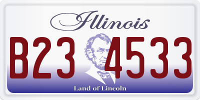 IL license plate B234533