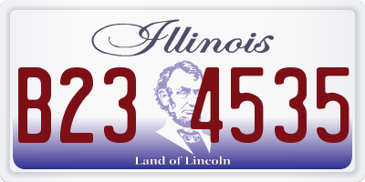 IL license plate B234535