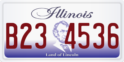 IL license plate B234536