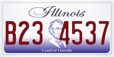 IL license plate B234537
