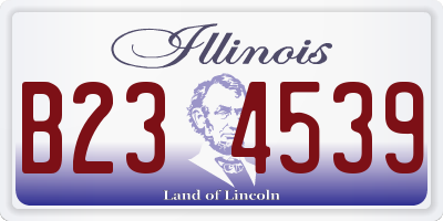 IL license plate B234539