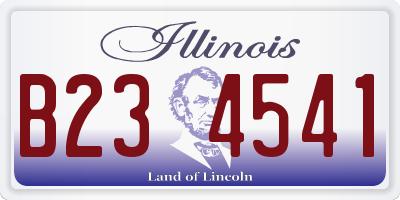 IL license plate B234541