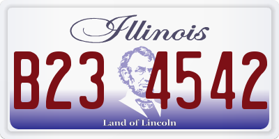 IL license plate B234542
