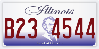 IL license plate B234544