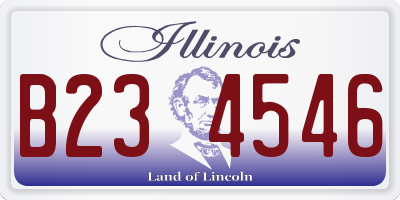 IL license plate B234546
