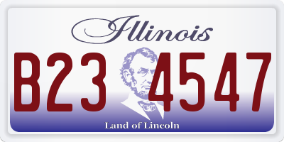IL license plate B234547