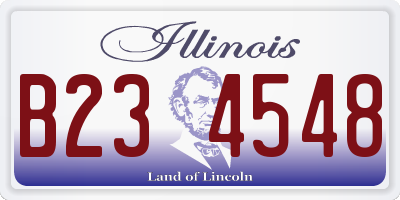 IL license plate B234548
