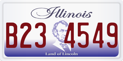 IL license plate B234549