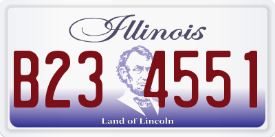 IL license plate B234551