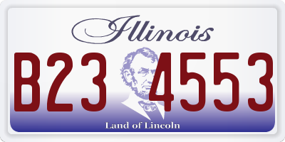 IL license plate B234553