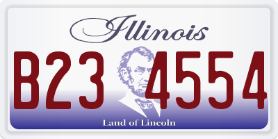 IL license plate B234554