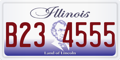 IL license plate B234555