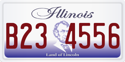 IL license plate B234556